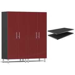 Ulti-MATE Garage 2.0 Series Tall Cabinets 3-Piece With Extra Shelves (Free LED Light)