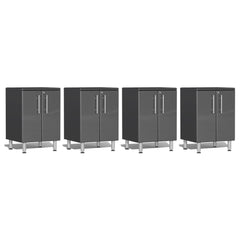 Ulti-MATE Garage 2.0 Series 4-Piece 2-Door Base Cabinet Set (Free Led Lights)