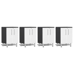 Ulti-MATE Garage 2.0 Series 4-Piece 2-Door Base Cabinet Set (Free Led Lights)