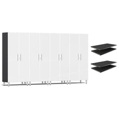 Ulti-MATE Garage 2.0 Series Tall Cabinets 4-Piece With Extra Shelves (Free LED Light)