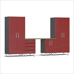 Ulti-MATE Garage 2.0 Series 5-Piece Garage Storage System With Base Cabinet And 4-Drawer Base Cabinet (Free Led Lights)