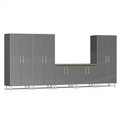 Ulti-MATE Garage 2.0 Series 6-Piece Garage Storage System With 3X Tall Cabinets And 2X Extra-Wide Base Cabinets (Free LED Light)