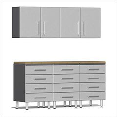 Ulti-MATE Garage 2.0 Series 6-Piece Workstation Garage Storage System With 4-Drawer Base Cabinets And Extra-Wide Garage Wall Cabinets (Free Led Lights)