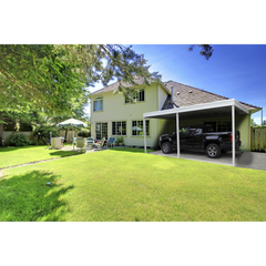 Arrow Attached Carport/Patio Cover In Eggshell