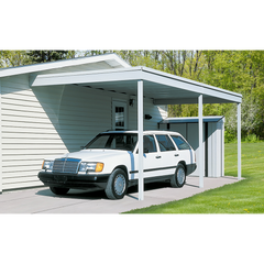 Arrow Attached Carport/Patio Cover In Eggshell