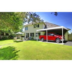 Arrow Attached Carport/Patio Cover In Eggshell