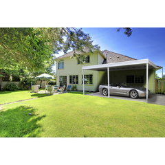 Arrow Attached Carport/Patio Cover In Eggshell