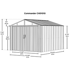 Arrow Commander Steel Storage Building In Eggshell