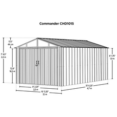 Arrow Commander Steel Storage Building In Eggshell