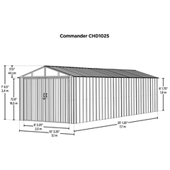 Arrow Commander Steel Storage Building In Eggshell