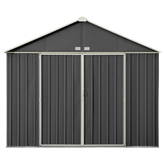 Arrow Ezee Steel Shed Galvanized Extra High 10 x 8 Ft. In Gable