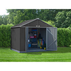 Arrow Ezee Steel Shed Galvanized Extra High 10 x 8 Ft. In Gable