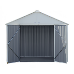 Arrow Ezee Steel Shed Galvanized Extra High 10 x 8 Ft. In Gable