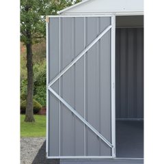 Arrow Ezee Steel Shed Galvanized Extra High 10 x 8 Ft. In Gable