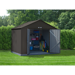 Arrow Ezee Steel Shed Galvanized Extra High 10 x 8 Ft. In Gable