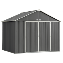 Arrow Ezee Steel Shed Galvanized Extra High 10 x 8 Ft. In Gable