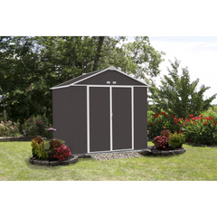 Arrow Ezee Steel Shed Galvanized High 8 x 7 Ft. In Gable