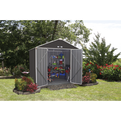 Arrow Ezee Steel Shed Galvanized High 8 x 7 Ft. In Gable