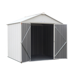 Arrow Ezee Steel Shed Galvanized High 8 x 7 Ft. In Gable