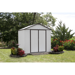 Arrow Ezee Steel Shed Galvanized High 8 x 7 Ft. In Gable