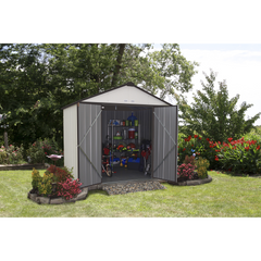 Arrow Ezee Steel Shed Galvanized High 8 x 7 Ft. In Gable