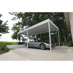 Arrow Freestanding Carport/Patio Cover In Eggshell