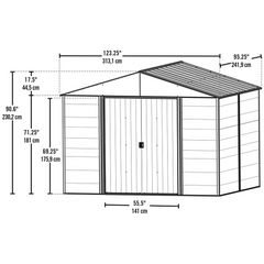 Arrow Ironwood Steel Hybrid Galvanized Shed Kit