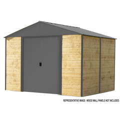 Arrow Ironwood Steel Hybrid Galvanized Shed Kit