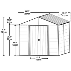 Arrow Ironwood Steel Hybrid Galvanized Shed Kit