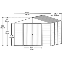 Arrow Ironwood Steel Hybrid Galvanized Shed Kit