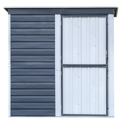 Arrow Shed-In-A-Box Steel Shed 6 x 4 Ft. In Galvanized Charcoal/Cream