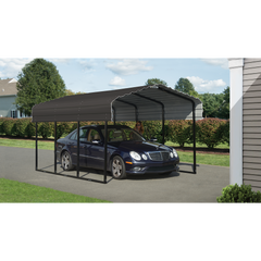 Arrow Steel Carport Galvanized In Black