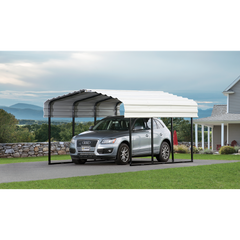 Arrow Steel Carport Galvanized In Black