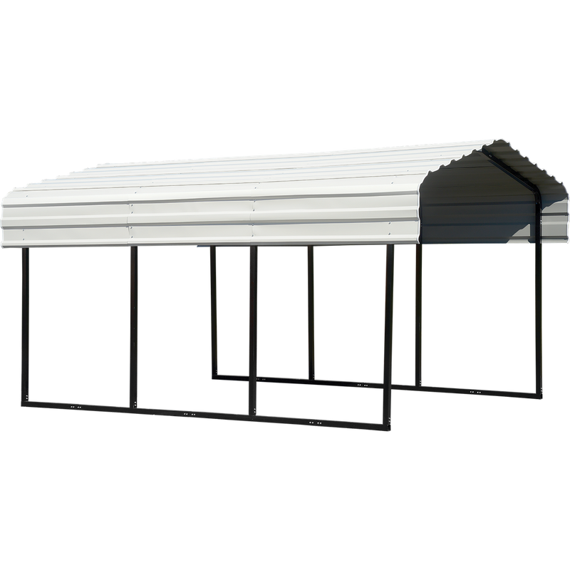 Arrow Steel Carport Galvanized In Black