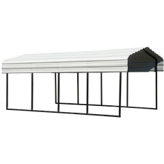 Arrow Steel Carport Galvanized In Black