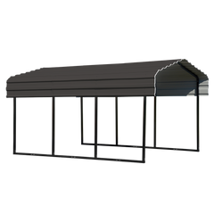 Arrow Steel Carport Galvanized In Black