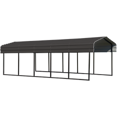 Arrow Steel Carport Galvanized In Black