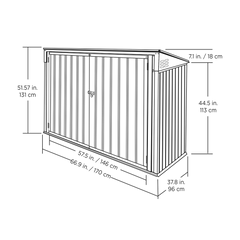 Arrow Storboss Horizontal Shed 6 x 3 Ft. In Charcoal