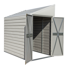 Arrow Yardsaver Steel Shed Pent Roof In Eggshell