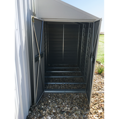 Arrow Yardsaver Steel Shed Pent Roof In Eggshell