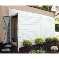 Arrow Yardsaver Steel Shed Pent Roof In Eggshell