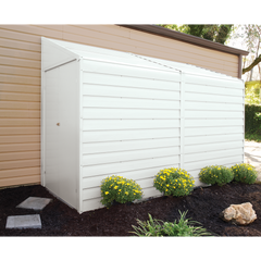 Arrow Yardsaver Steel Shed Pent Roof In Eggshell