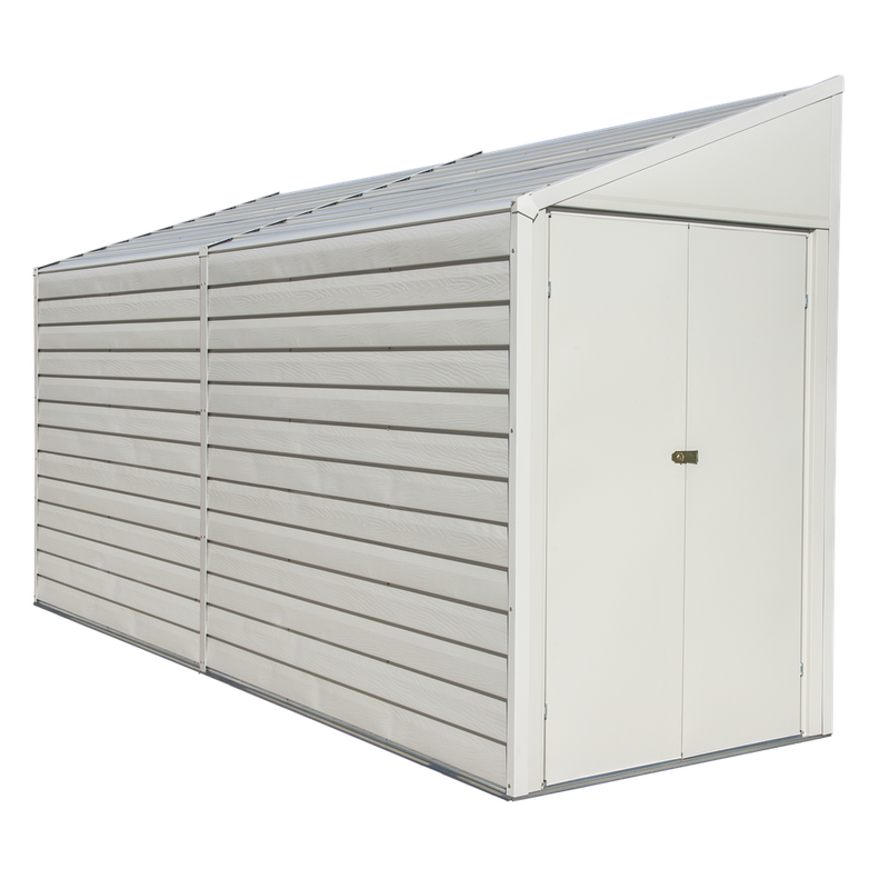 Arrow Yardsaver Steel Shed Pent Roof In Eggshell