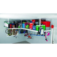 MonsterRAX 4' x 8' Overhead Garage Storage Rack Twin Pack With 18 Hooks