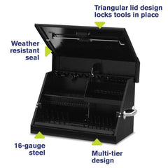 Montezuma 23" x 14" Steel Triangle Tool Box In Black