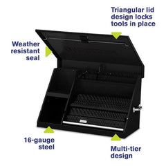 Montezuma 36" x 17" Steel Triangle Tool Box In Black