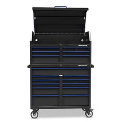 Montezuma 46" x 24" 17-Drawer Steel Tool Chest And Cabinet Combo