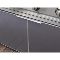 Newage Products Outdoor Kitchen Aluminum Slate Grey Glass  33" Gas Grill Cabinet