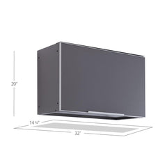 Newage Products Outdoor Kitchen Cabinets Aluminum Slate Grey Glass Wall Cabinet