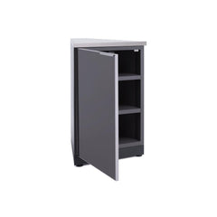 Newage Products Outdoor Kitchen Cabinets Aluminum Slate Grey Glass (X2) 45° Corner Cabinet